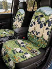 Cute Sheep Quilted Car Seat Protector