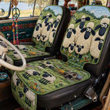 Cute Sheep Quilted Car Seat Protector