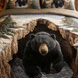 Holiday Den 3‑Piece Quilted Bedding Set