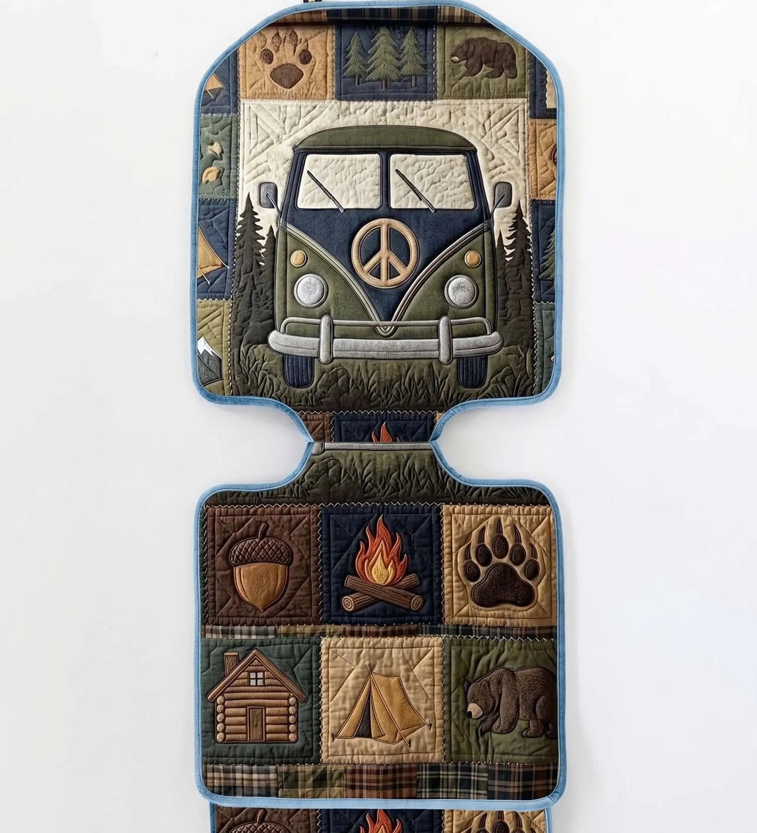 Camper Van Quilted Car Seat Protector