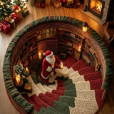Jolly Santa Quilted Round Mat