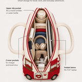 Heart-Shaped Camper Van Quilted Duffle Bag