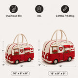 Heart-Shaped Camper Van Quilted Duffle Bag