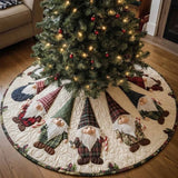Elf Enclave Quilted Christmas Tree Skirt