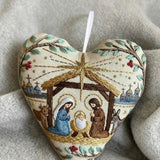 Heart Embroidery Kit - Christmas Nativity | Stitch Handmade Craft | Diy Hanging Craft