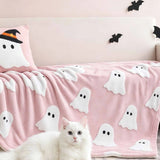 Cute Ghost Halloween Sherpa Blanket
