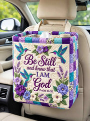 Be Still Quilted Car Basket