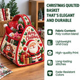 Cute Angel Holding Star Applique Xmas Present Carry Tote Quilted Christmas Basket