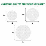 Vintage Library Christmas Quilted Tree Skirt