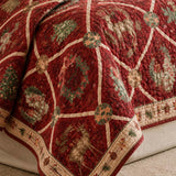 Reindeer Christmas Trellis Quilted 3-Piece Bedding Set