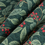 Poinsettia Botanical Christmas Reversible Quilted 3-Piece Bedding Set