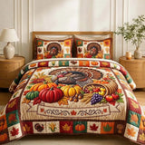 Pumpkin Patch 3-Piece Quilted Bedding Set