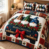 Jolly Snowman 3-Piece Quilted Bedding Set