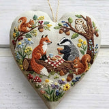Heart Embroidery Kit - Forest Picnic Animal | Playful Craft Project | Ideal Gathering Present