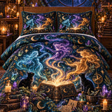 Spirit Witches Glowing Grimoire 3-Piece Quilted Bedding Set