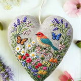 Heart Embroidery Kit - Spring Garden Bird | Fun Handcraft Project | Ideal Gifting Pick