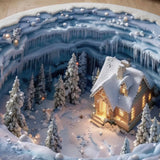 Holiday Village Quilted Round Mat
