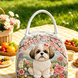 Blossom Shih Tzu Quilted Lunch Bag