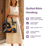 Poppy Cosmos Floral Quilted Leather Strap Bible Handbag