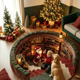 Jolly Santa Quilted Round Mat