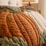 Pumpkin Season 3-Piece Quilted Bedding Set