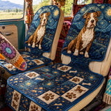 The Starry Night And The Dog Quilted Car Seat Protector