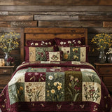 Wildflower Dreams 3‑Piece Quilted Bedding Set