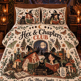Halloween Witch Book Lovers Series 3-Piece Quilted Bedding Set