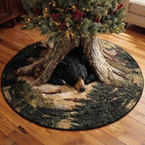 Bear Whisperer Christmas Quilted Tree Skirt