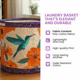 Winter Cabin Christmas Tree Quilted Laundry Basket
