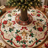 Christmas Angel Star Quilted Tree Skirt