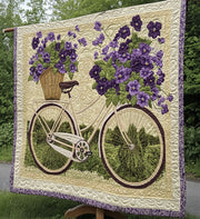 Artistic Rug in the Shape of a Bicycle Bouquet NCU0PT814