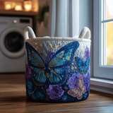 Quilted Laundry Basket — Butterfly Petals