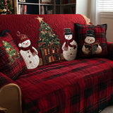 Quilted sofa cover with winter night design NCU0PT9885