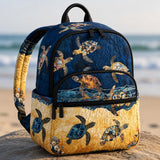 Westie Tropical Quilted Backpack with Triple Zipper Design LD14