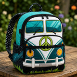 Quilted Robin Bird & Botanical Backpack with Triple Zipper Closure - LD20