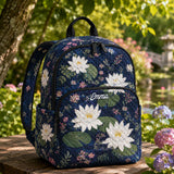 Custom Water Lily Quilted Backpack TN03