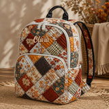 Personalized Quilted Floral Coquette Backpack TP54