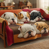 Bulldog Quilted Sofa Cover