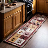 Non-slip kitchen mat with paw prints NCU0NT11385