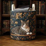 Quilted laundry basket with decorative prints NCU0PTT1379