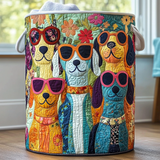 Quilted Laundry Basket — Happy Dogs
