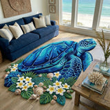 Custom Turtle Island Shaped Area Rug NCU0DV9597