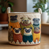 Quilted Laundry Basket — Pug Friends