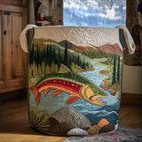 Quilted laundry basket with serene path NCU0PTT1735