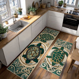 Non-slip kitchen rug with delicate shells NCU0PT10018