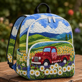 Quilted Backpack with Scenic Country Landscape - Model TG08
