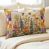 Quilted cushion cover with classic floral pattern NCU0NT12230