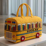 Quilted shoulder bag with school pattern NCU0VT243