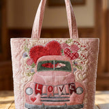 Love Car Quilted Tote Bag